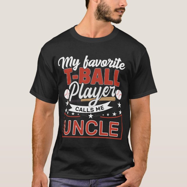 T-shirt Oncle Mon Joueur Favori T-Ball m'appelle oncle (Devant)