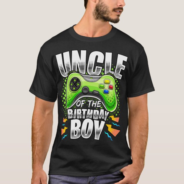 T-shirt Oncle of the Birthday Boy Matching Video Jeu Birt (Devant)