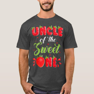 T-shirt Oncle Of The Sweet One Strawberry Anniversaire Fam