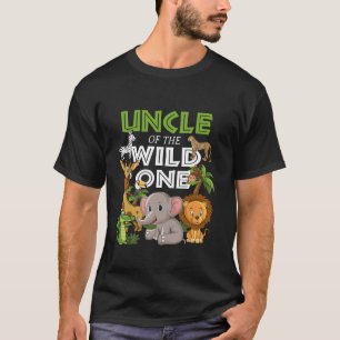 T-shirt Oncle of the Wild One Zoo Anniversaire Safari Jung
