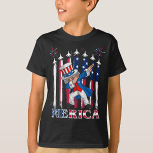 T-shirt Oncle patriotique Sam Dabbing 4 juillet