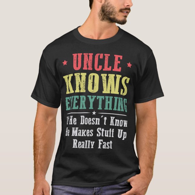 T-shirt Oncle sait tout (Devant)