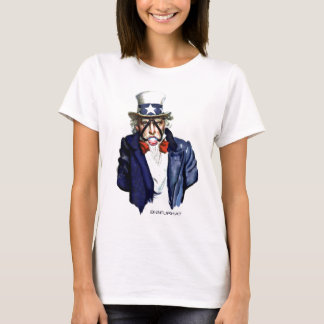 T-shirt Oncle Sam avec la boule de bâillon d'obama