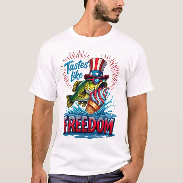 T-shirt Oncle Sam Bass goûte la liberté (Devant)