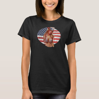 T-shirt Oncle Sam Casquette Pin Up Girl Lingerie American 