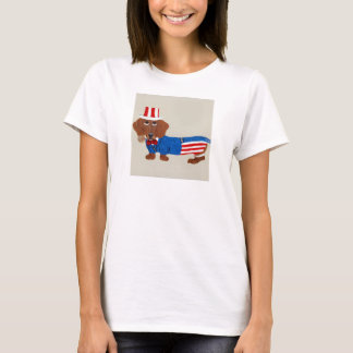 T-shirt Oncle Sam Dachshund