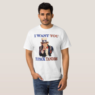 T-shirt Oncle Sam de parachutisme "je veux que vous
