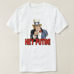 T-shirt Oncle Sam Doigt d'honneur Hé Putin