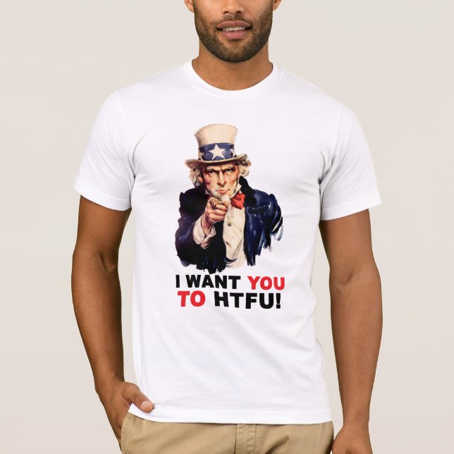 T-shirt Oncle Sam HTFU - Bella Canvas (Devant)