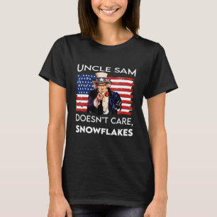 T-shirt Oncle Sam ne se soucie pas des flocons de neige dr