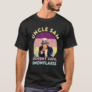 T-shirt Oncle Sam s'en fiche des flocons de neige Vintages