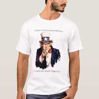T-shirt Oncle Same When I Want votre chemise d'opinion