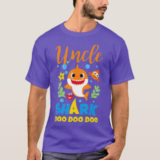 T-shirt Oncle Shark Cadeau mignonne bébé requin famille de