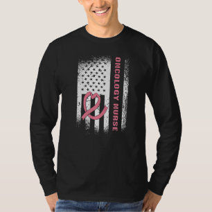 T-shirt Oncology Nurse American Flag Vertical Nurse 1
