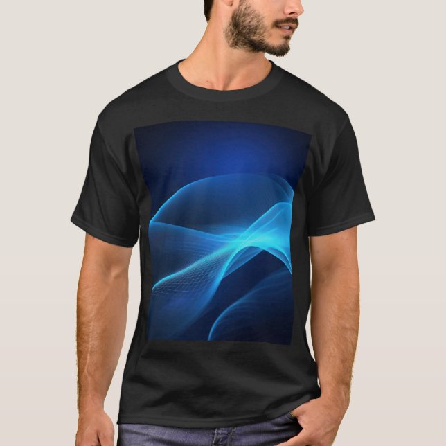 T-shirt Ondes bleues dans la lumière brillante (Devant)