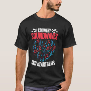 T-shirt Ondes sonores et battements cardiaques de la musiq