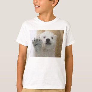 T-shirt Ondulation mignonne de CUB d'ours blanc