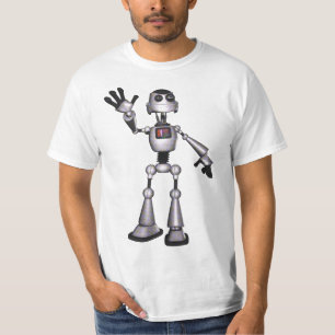 T-shirt ondulation tramée de type de robot de la science