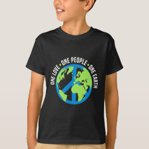 T-shirt One Earth People Love Environnement Planète Jour d