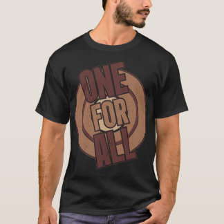 T-shirt One For All Song Brown Vintage Grunge