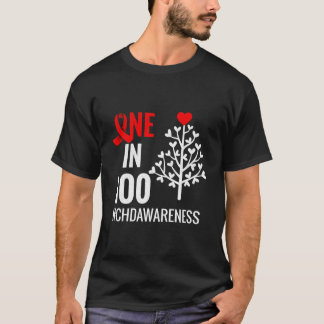 T-shirt One In 100 Congenital He Defect Month Chd Warrior