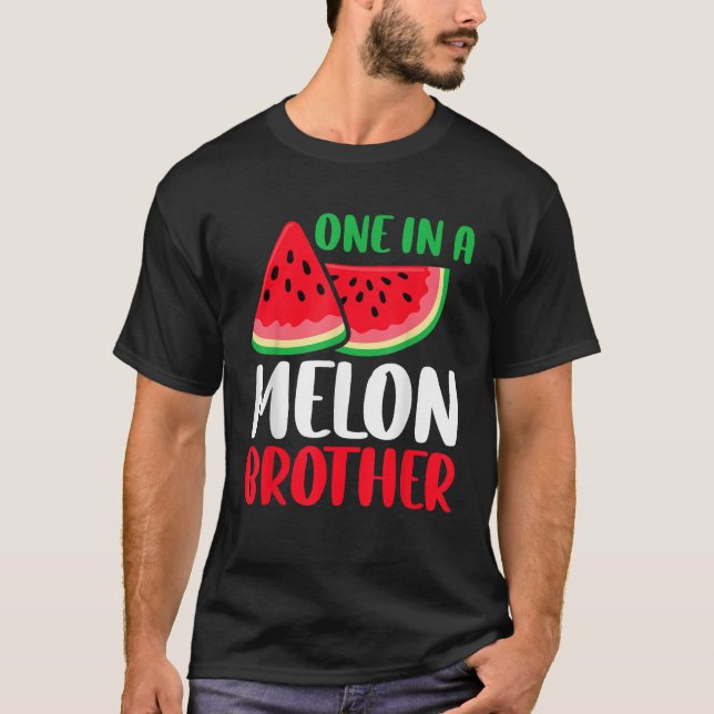 T-shirt One in A Melon Brother Funny Watermelon Family Mat (Devant)
