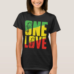 T-shirt One Love Jamaica Vacation Jamaican Reggae Music Ca