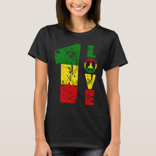 T-shirt One Love Jamaïque Rasta Reggae Music Caribbean Pri