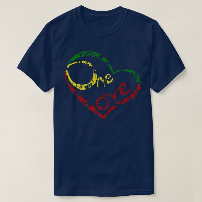 T-shirt One Love Jamaïque T Shirt Rasta Reggae Musique Car (Design devant)