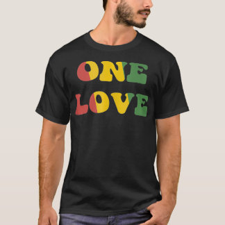 T-shirt One Love Rasta Rastafari Reggae Music Roots Jamaic