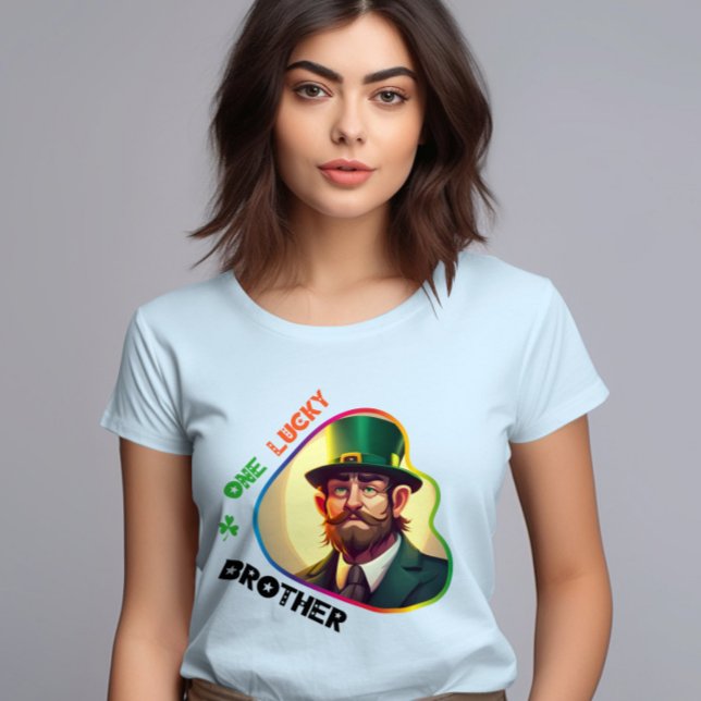 T-shirt One Lucky Brother - Bal Shamrock Chatoyant (Créateur téléchargé)