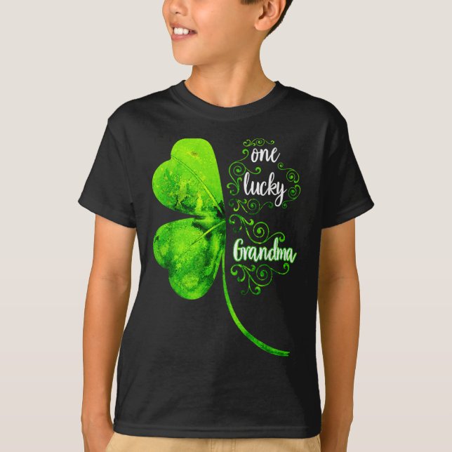 T-shirt One Lucky Grandma Shamrock Grandma St Patricks Day (Devant)