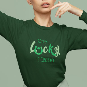 T-shirt One Lucky Mama Saint-Patrick personnalisable