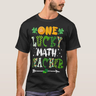 T-shirt One Lucky Math Teacher St Patricks Day Buffalo Pla