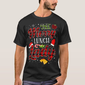 T-shirt One merry Lunch Lady Christmas Funny Xmas 