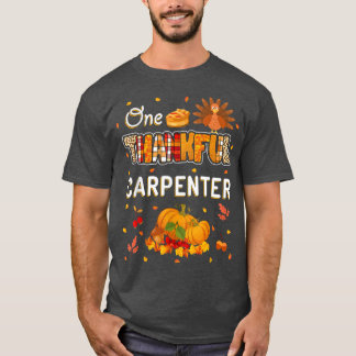 T-shirt One Thankful Carpenter Cas Leaves Autumn Thanksgi