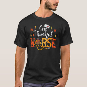 T-shirt One Thankful Nurse Turkey Sthetoscope Thanksgiving