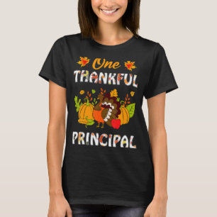 T-shirt One Thankful Principal Turkey Teacher Life Thanksg
