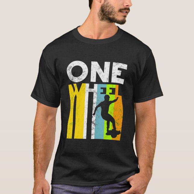 T-shirt onewheel cadeau onewheel couleur rétro (Devant)