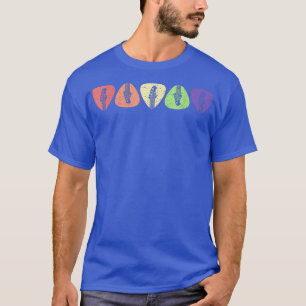 T-shirt Onglet de guitare coloré pour Guitariste Retro Vin
