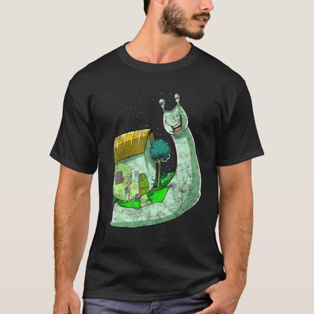 T-shirt Onglet Psychedélique Inspiré Trippy Slug Connexe S (Devant)