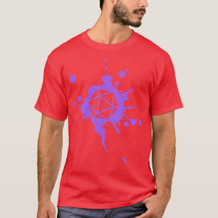 T-shirt Onglet Spraypaint de peinture à 20 faces pourpre