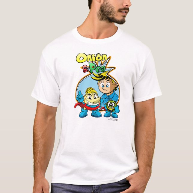 T-shirt Onion et Pea cover t-shirt. (Devant)