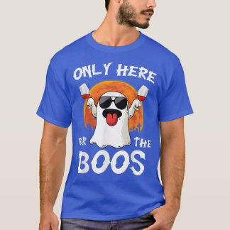 T-shirt Only Here For The Boos Funny Halloween Drinking Cu
