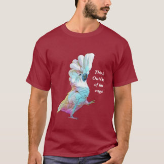 T-shirt Onni Cockatoo Pense En Dehors De La Chemise En Cag
