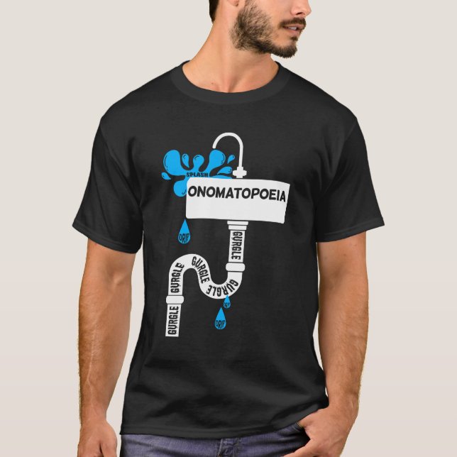 T-shirt Onomatopoeia écriture ou poésie créative (Devant)