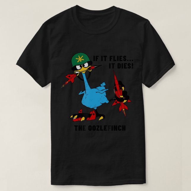 T-shirt Oozlefinch ADF Air Defense Artillerie Armée Fort S (Design devant)