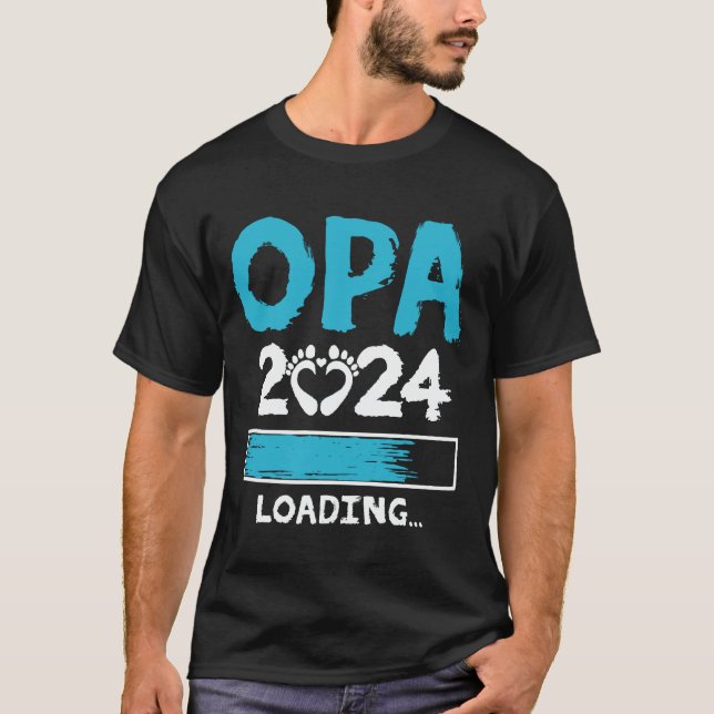 T-shirt Opa 2024 Chargement du nouveau grand-père grand-pè (Devant)