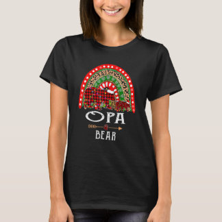 T-shirt Opa Bear Noël Rainbow Leopard Famille Christma
