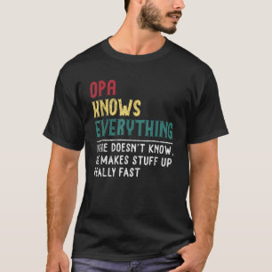 T-shirt Opa connaît tout le cadeau de la fête des Pères po